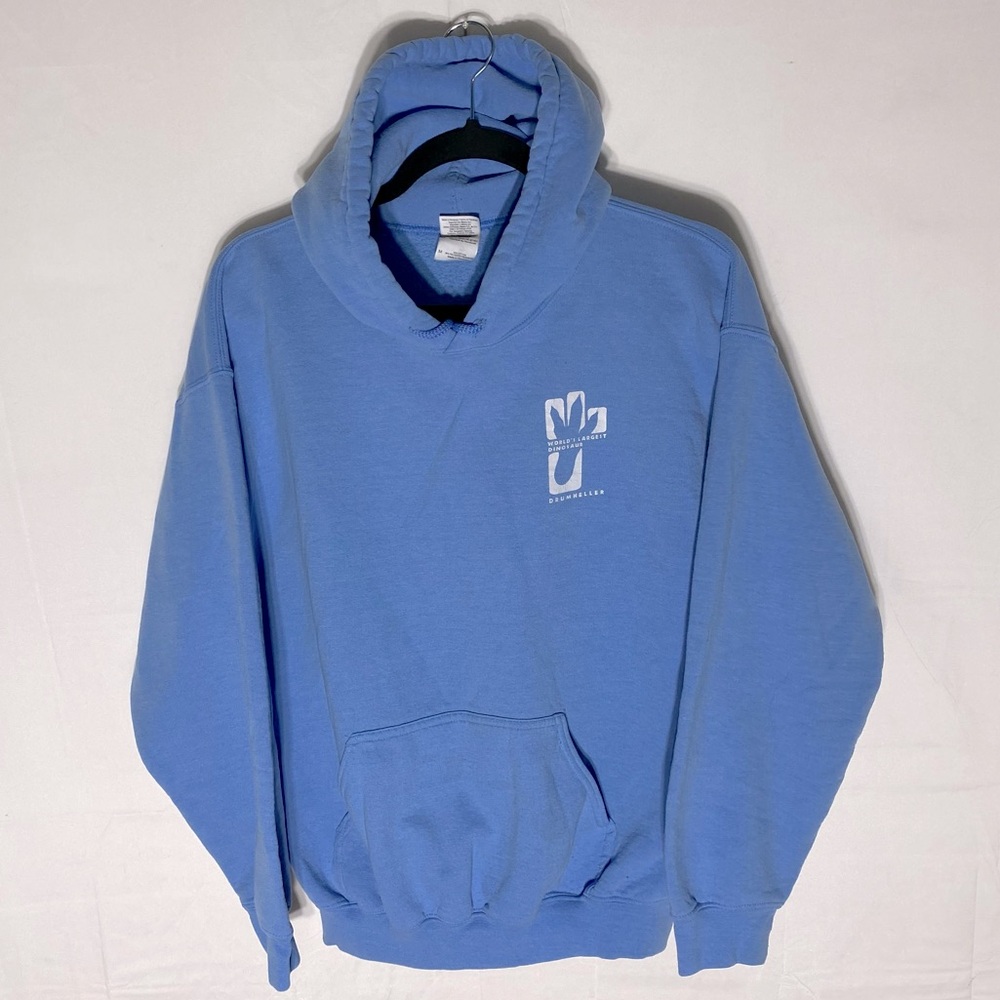 Gildan Light Blue World’s Largest Dinosaur Drumheller Pullover Hoodie M